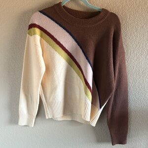 Lush Multicolor Crew Neck Sweater